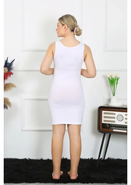 Moda Bayan Kalın Askılı Tunik Body Beyaz indirimleri