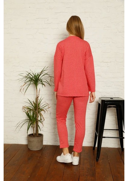 Moda Kadın Pamuk Eşofman Takım Kırmızı modelleri