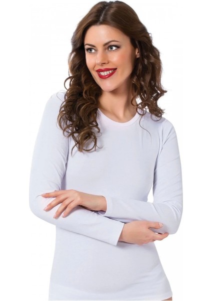 Moda Bayan Uzun Kol Body Beyaz indirimleri