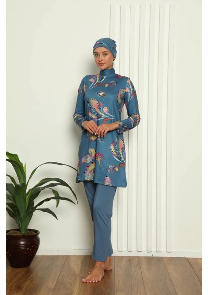 Moda Tam Tesettür Dijital Desenli Mayo 31043 fiyatları