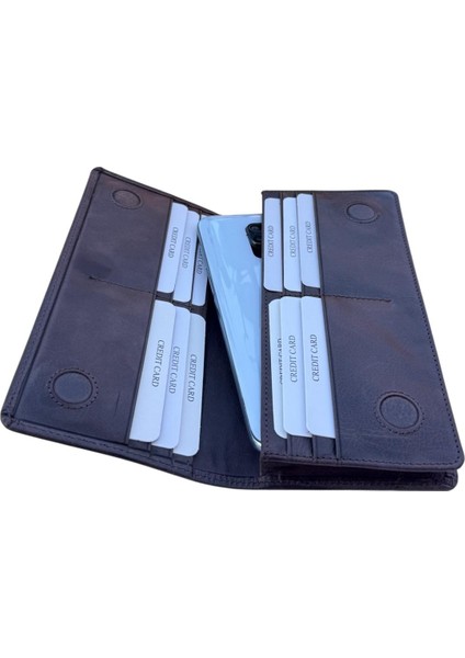 Tobiko Mihra Kahve Hakiki Deri Hem Telefonluk Hemde Mıknatıslı El Cüzdanı fırsatları