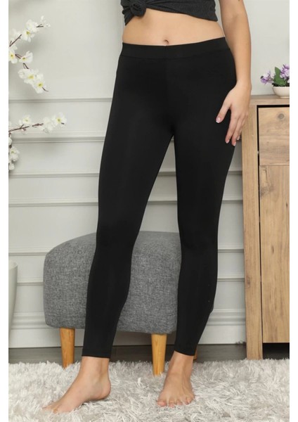 Moda Mikro Jardonlu Kalın Siyah Tayt Siyah fiyatları