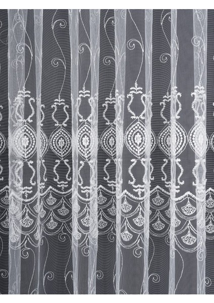Salon ve Oturma Odası Için Brode Tül Perde | Özel Desen (1/2.5 Normal Pile)