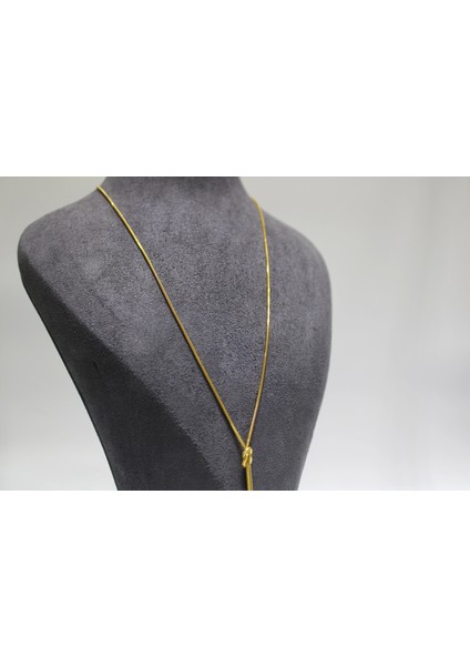 14 Ayar Altın Aşk Düğümü Şık Kolye modelleri