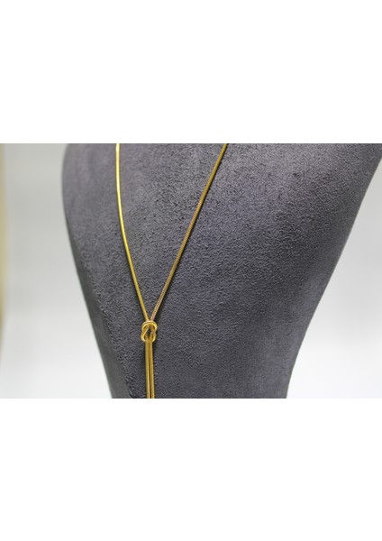 14 Ayar Altın Aşk Düğümü Şık Kolye