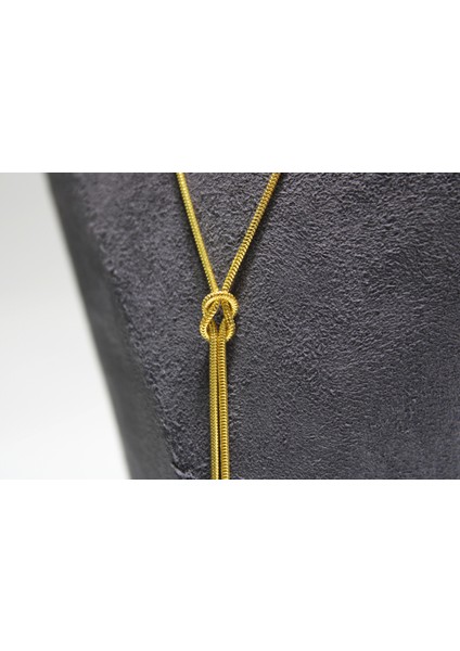 14 Ayar Altın Aşk Düğümü Şık Kolye