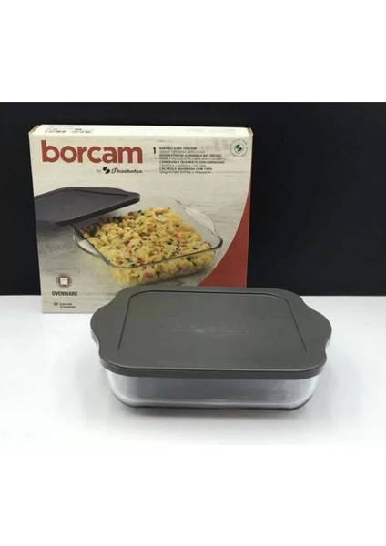 59034 Gri Kapaklı Borcam Fırın Tepsisi 22x22cm 1950 cc modelleri