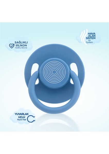 Cool Yuvarlak Uçlu Emzik No:2 Mavi 6-18 Ay indirimleri