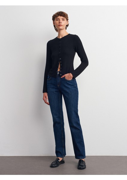 72049 Comfort Likra Straight Pantolon-Lacivert