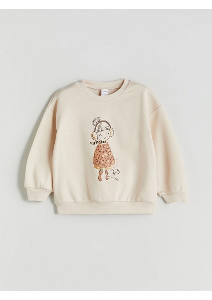 Lcw Kids Bej Bisiklet Yaka Kız Çocuk Sweatshirt ve Tayt fiyatları
