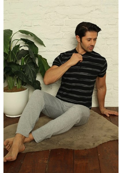 Moda Erkek Siyah 3'lü Pijama Takım fırsatları