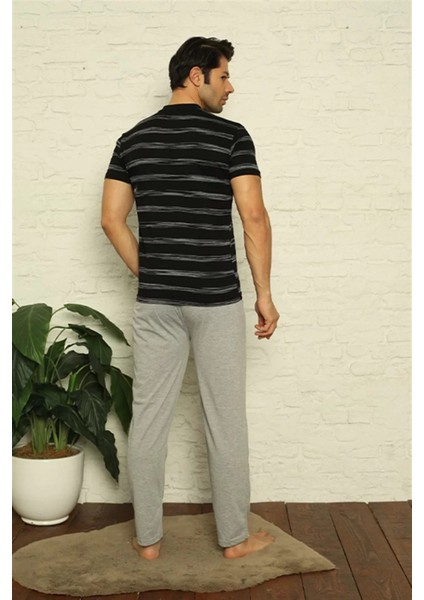 Moda Erkek Siyah 3'lü Pijama Takım indirimleri