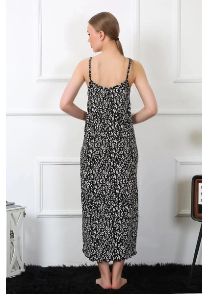 Moda Kadın Ip Askılı Uzun Gecelik Siyah fırsatları