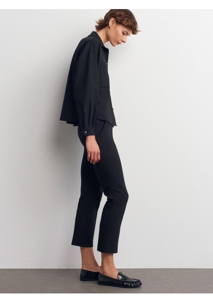 72185 Crop Pantolon-Siyah