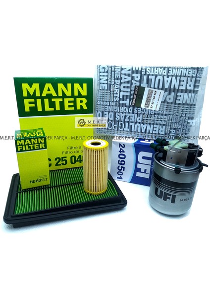 Nissan Qashqai 1.6 Dci Filtre Bakım Seti (2014-2018)