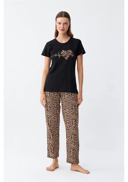 Moda Kadın Penye Kısa Kol Pijama Takım 4128 modelleri