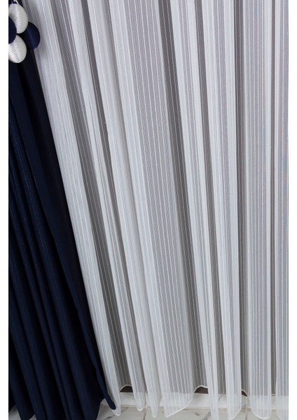 Tüm Odalara Uygun Ütü Istemez Kaliteli ve Şık Ertuğrul Model 1/2 Seyrek Pileli Tül Perde