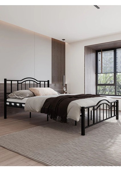 Argimo Belinay Çift Kişilik Ferforje Metal Karyola Siyah modelleri