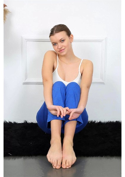 Moda Kadın Pamuklu Alt Pijama Saks modelleri