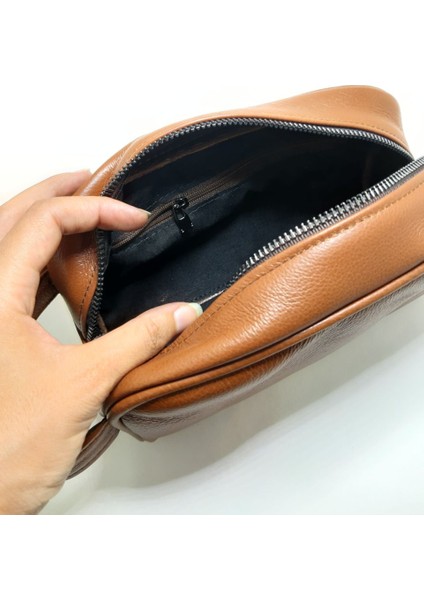 Hakiki Deri Erkek El Portföyü – Tıraş & Bakım Çantası fırsatları