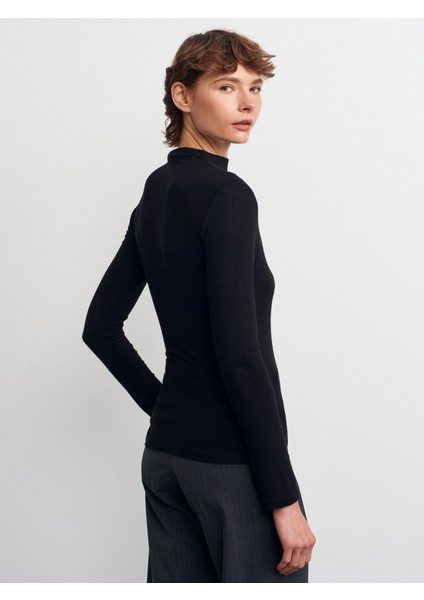 32139 Büzgülü Uzun Kollu Top-Siyah fiyatları