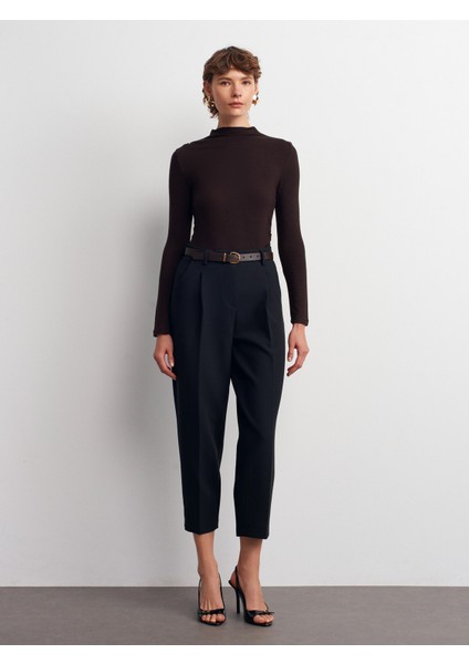 32139 Büzgülü Uzun Kollu Top-Koyu Kahve indirimleri