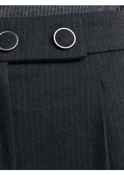 72174 Yüksek Bel Pilili Pantolon-Antrasit fırsatları