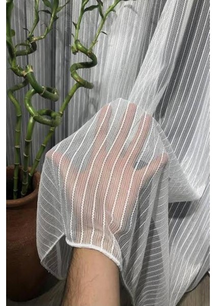 Tüm Odalara Uygun Ütü Istemez Kaliteli ve Şık Ertuğrul Model 1/2 Seyrek Pileli Tül Perde