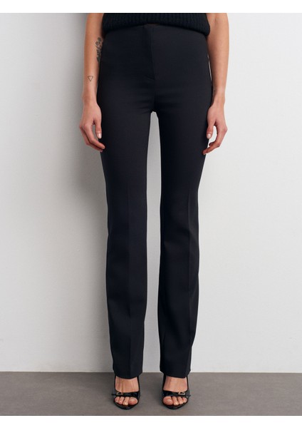 72184 Yüksek Bel Çan Paça Pantolon-Siyah indirimleri