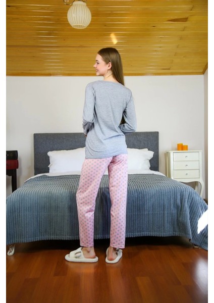 Moda Kadın Penye Uzun Kol Pijama Takım fırsatları