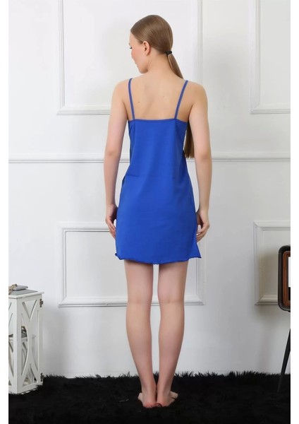 Moda Kadın Ip Askılı Saks Penye Gecelik fırsatları