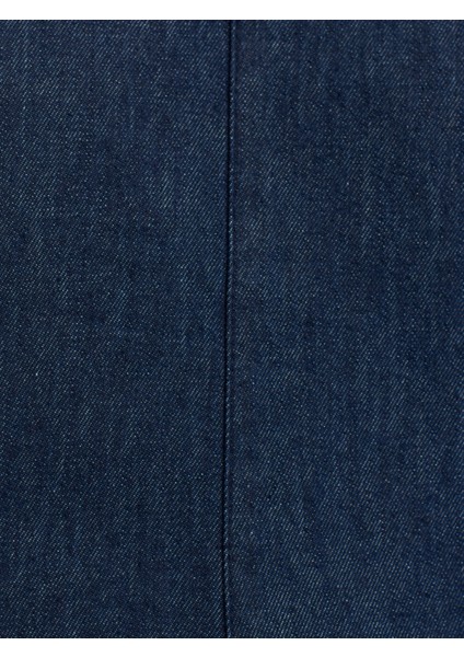 90577 Sıfır Yaka Kloş Elbise-Lacivert fırsatları