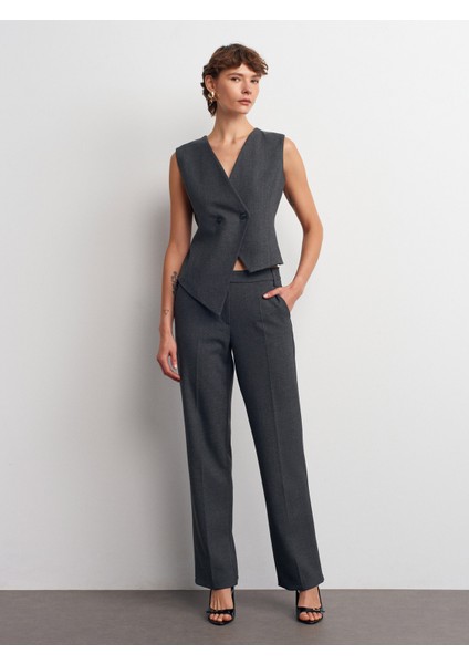 72187 Düşük Bel Pantolon-Antrasit