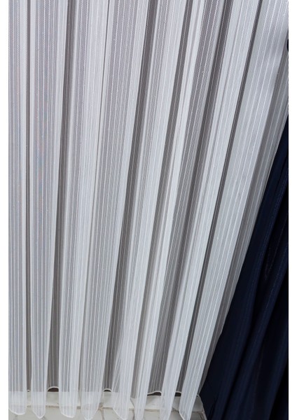 Tüm Odalara Uygun Ütü Istemez Kaliteli ve Şık Ertuğrul Model 1/2 Seyrek Pileli Tül Perde