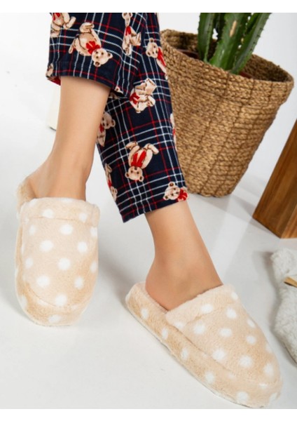 Kadın Ev Terliği Peluş Terlik Çeyiz ve Bohça Terliği Ses Yapmaz Kalın Taban