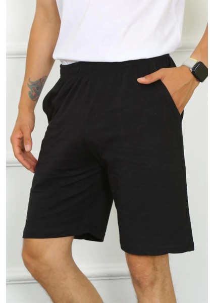 Moda Erkek Pamuk Siyah Şort modelleri