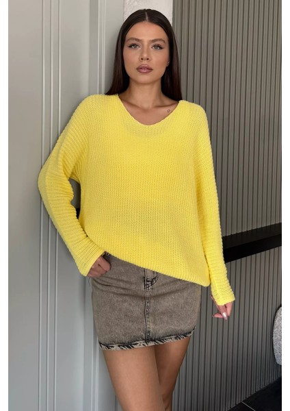 V Yaka Salaş Triko Bluz (S,m,l,xl Uyumludur) P-00018225