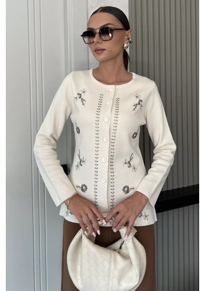 Taşlı Triko Hırka (S,m,l Uyumludur) P-00018221