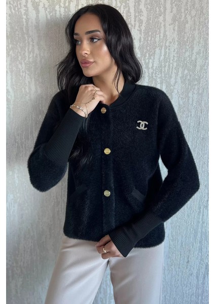 Broşlu Şardonlu Triko Ceket (S,m,l,xl Uyumludur P-00018208