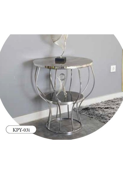 Mim Gümüş Kupa Yan Sehpa