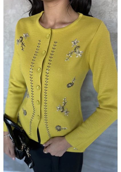 Taşlı Triko Hırka (S,m,l Uyumludur) P-00018221