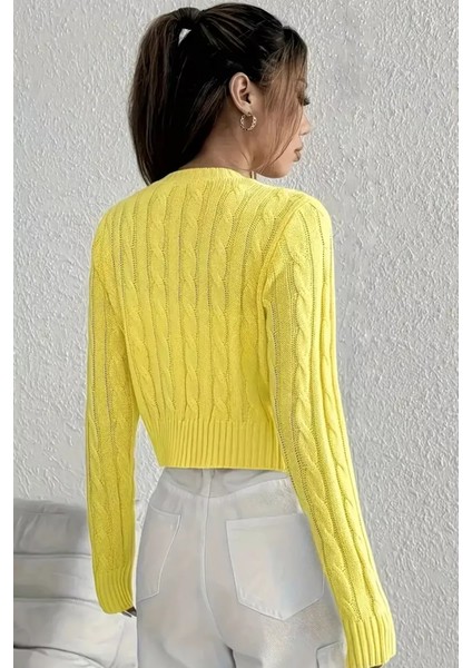 Örgü Desenli Kadın Triko Hırka (S,m,l Uyumludur) P-00018294 modelleri