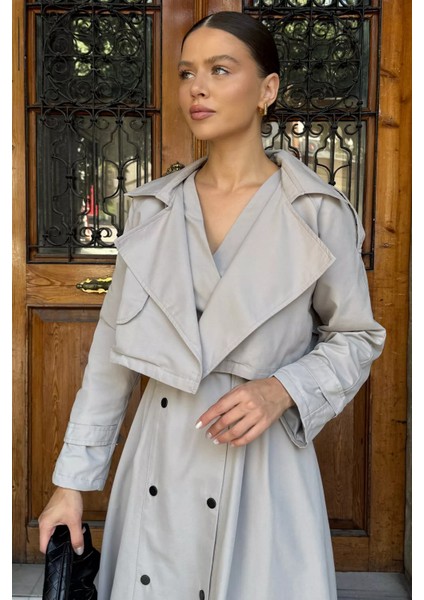 Kadın Trenç Kumaş Ceket Elbise Ikili Takım P-00018250 modelleri