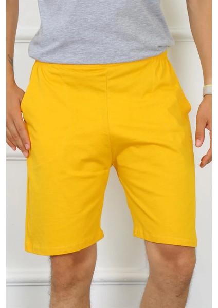 Moda Erkek Pamuk Sarı Şort fiyatları