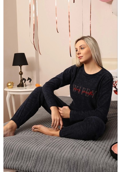 Moda Polar Kadın Pijama Takımı Lacivert indirimleri