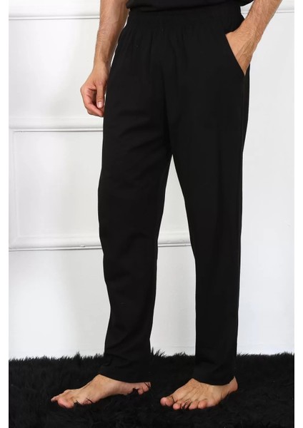 Moda Erkek Pamuk Siyah Tek Alt Pijama modelleri