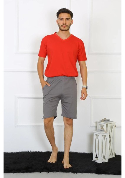 Moda Erkek Pamuk Füme Şort