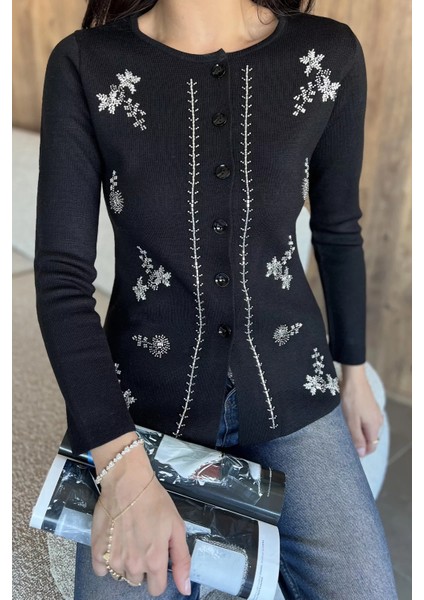 Taşlı Triko Hırka (S,m,l Uyumludur) P-00018221