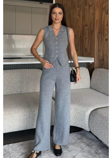 Gömlek Yaka Yelek Pantolon Triko Ikili Takım P-00018187