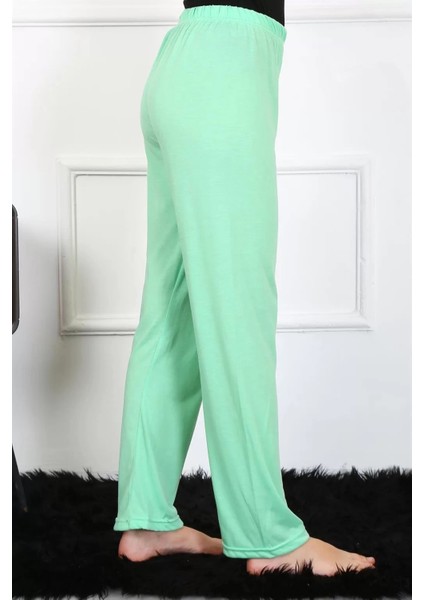 Moda Kadın Pamuklu Tek Alt Pijama Fıstık Yeşili modelleri